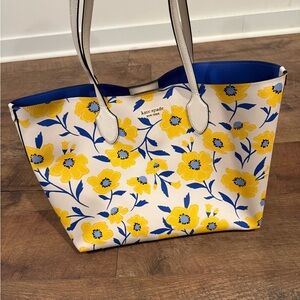 Kate Spade Yellow and Blue Floral Tote